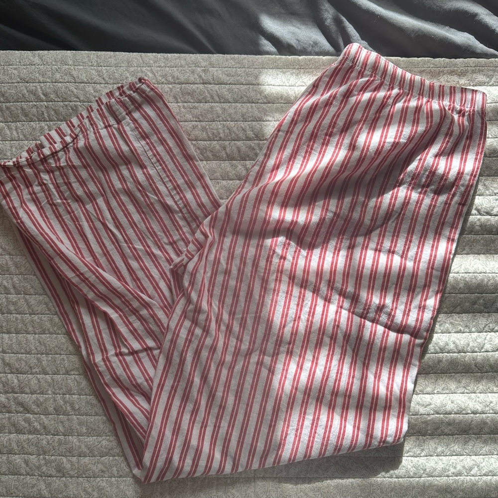 GAP Red and White Striped Women's PJ Pants